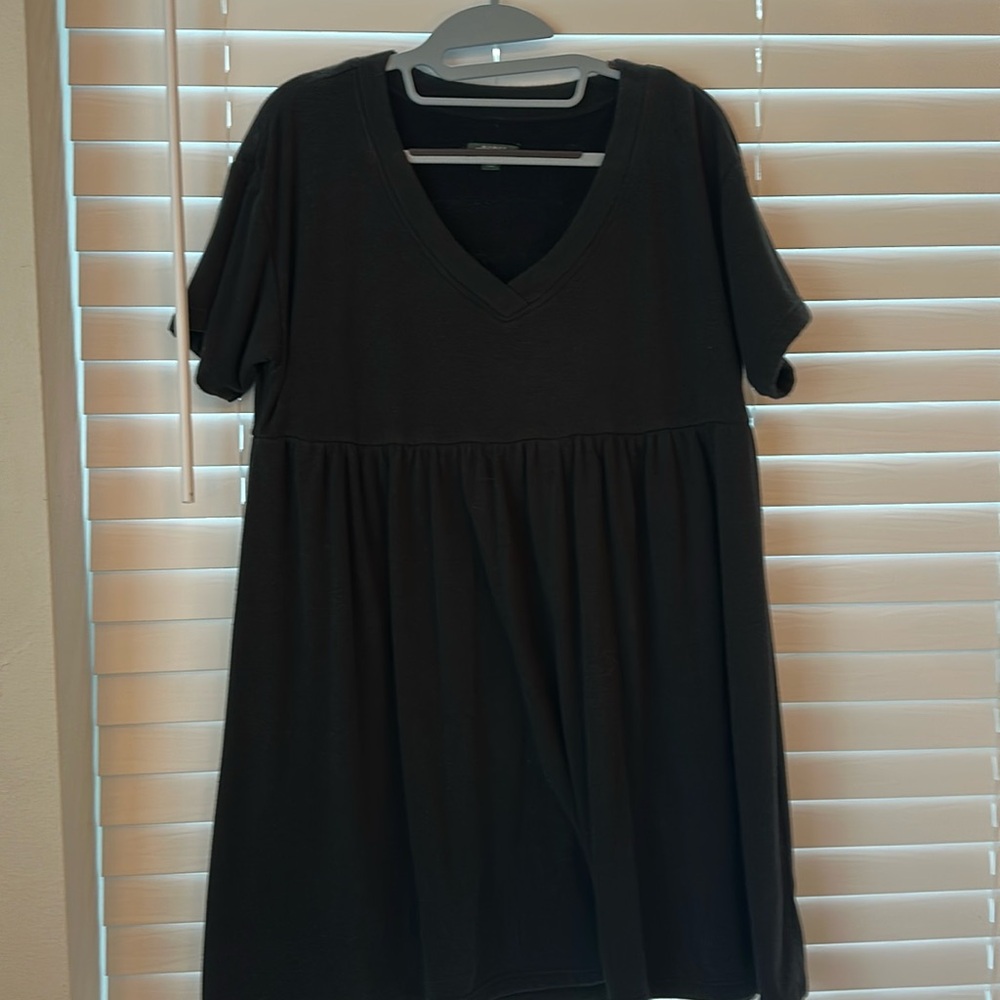 Wild Fable Black Terrycloth Babydoll Dress